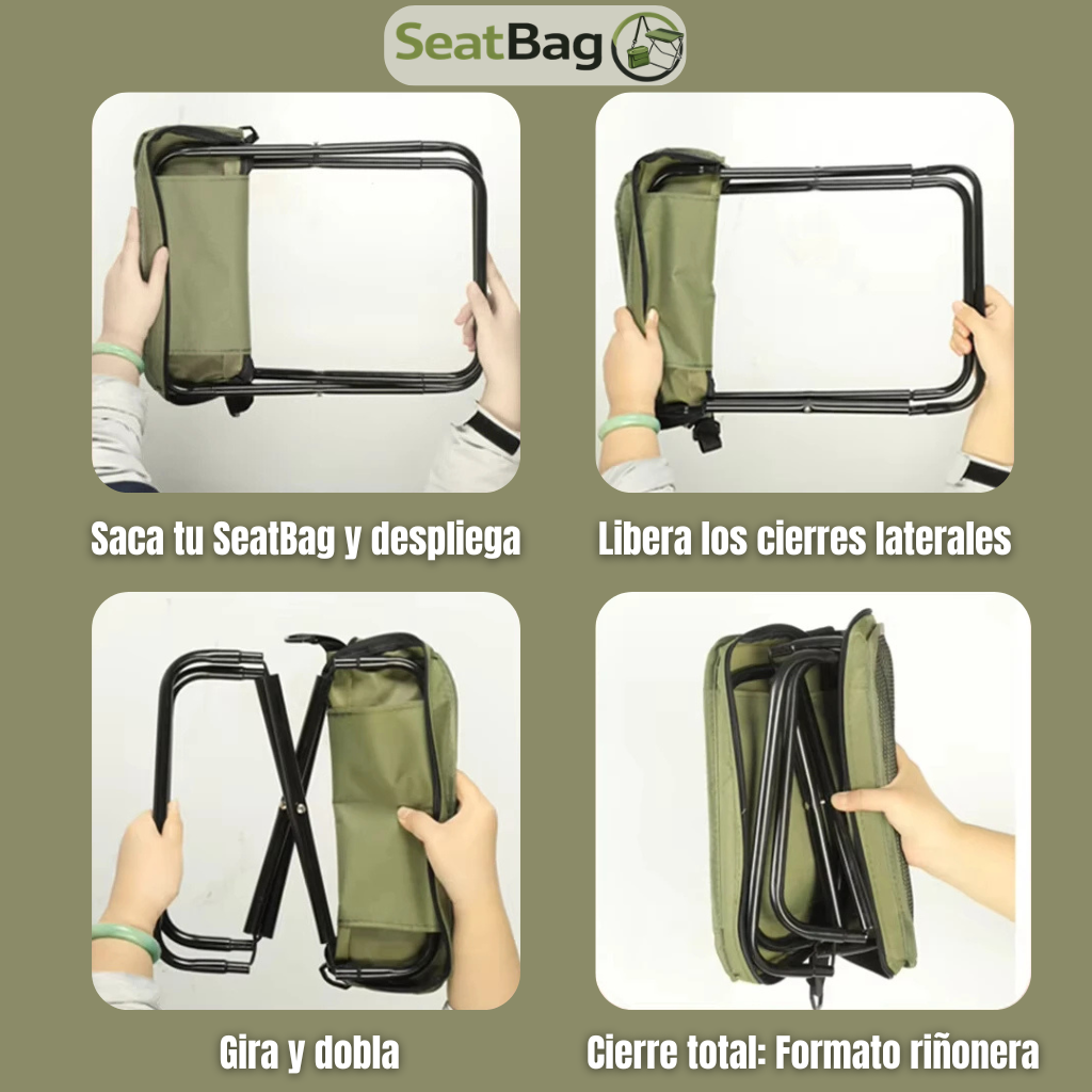 SeatBag™ Riñonera con Asiento 2 en 1